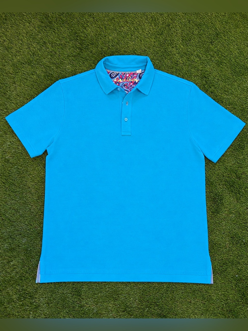 Robert Graham Blue Paisley Polo Shirt Men’s Medium